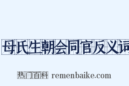 母氏生朝会同官反义词是什么意思的图片